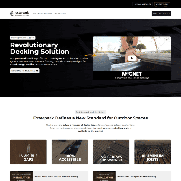 landing-page-design-exterpark landing page design exterpark